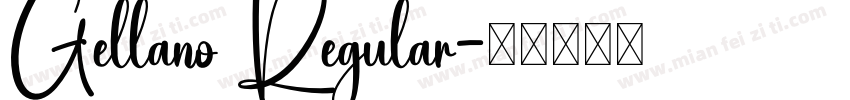 Gellano Regular字体转换